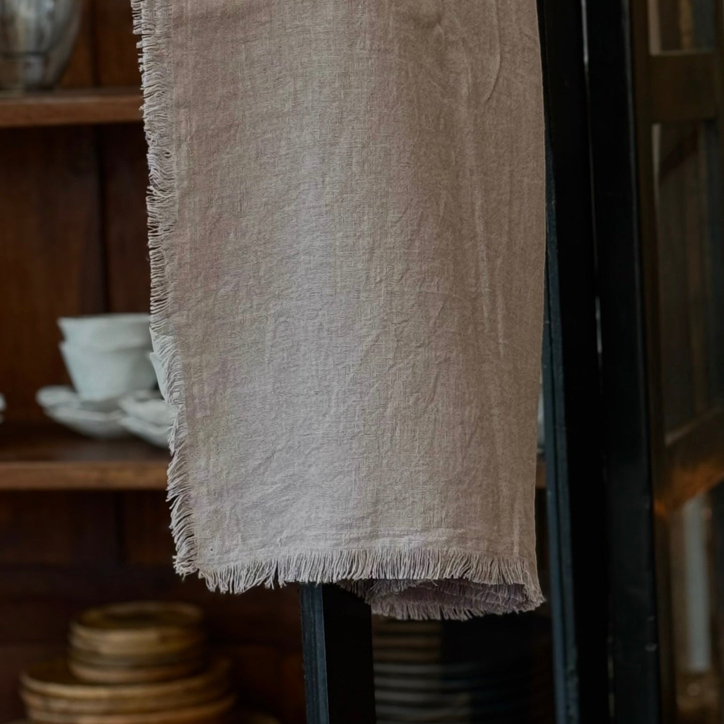 Hørdug - Brungrå, 150 x 300 cm