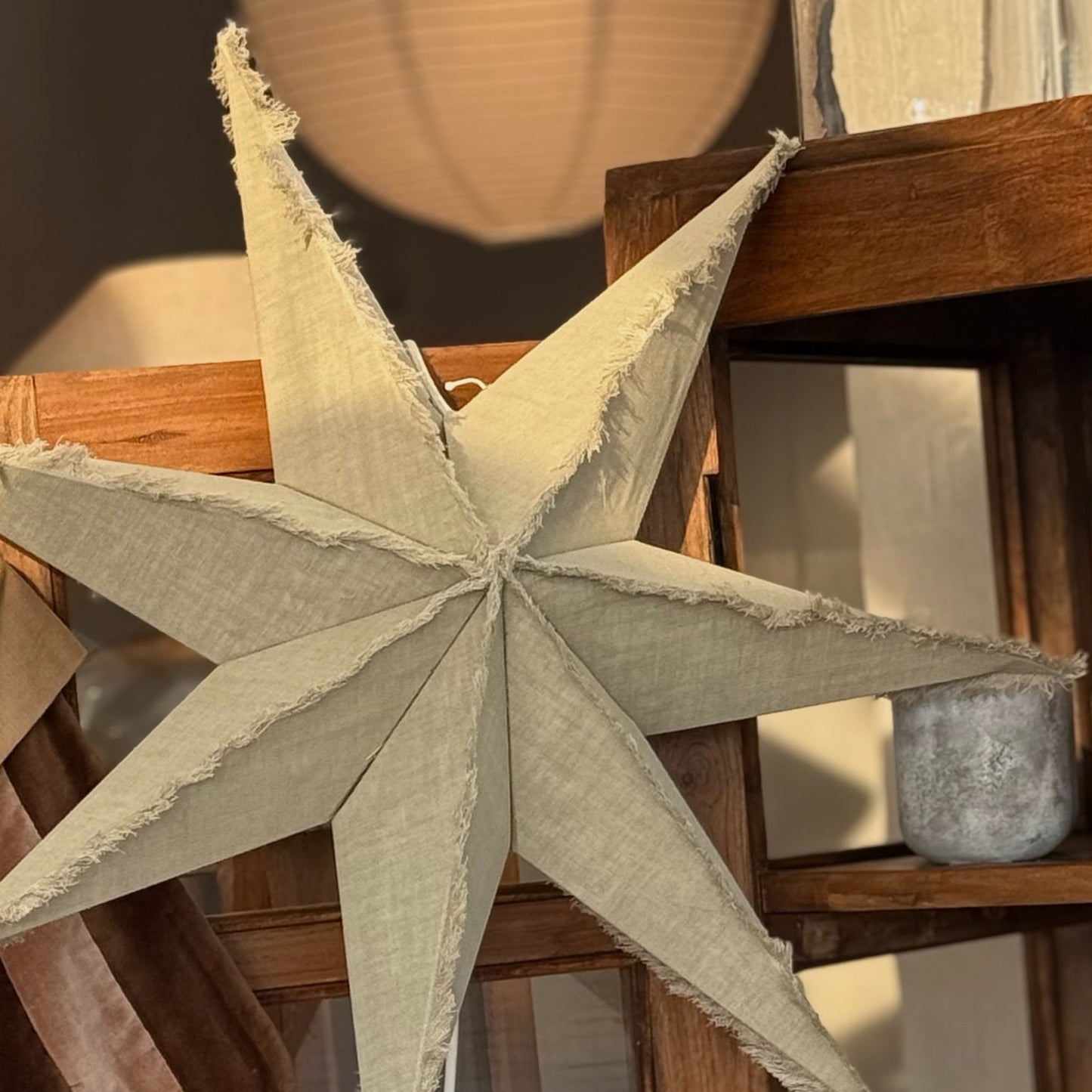 Naturfarvet Stjerne - Hør