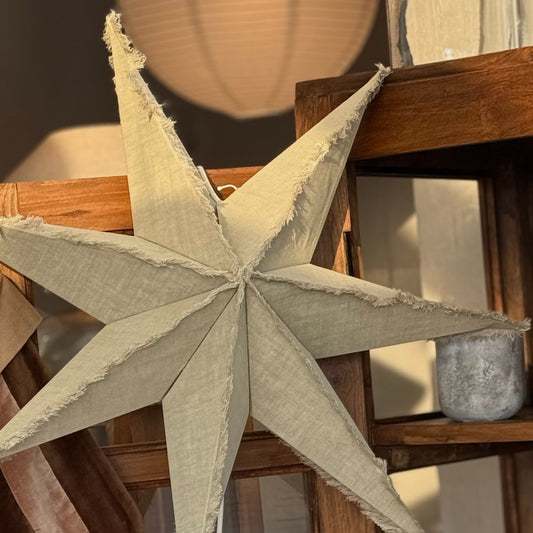 Naturfarvet Stjerne - Hør