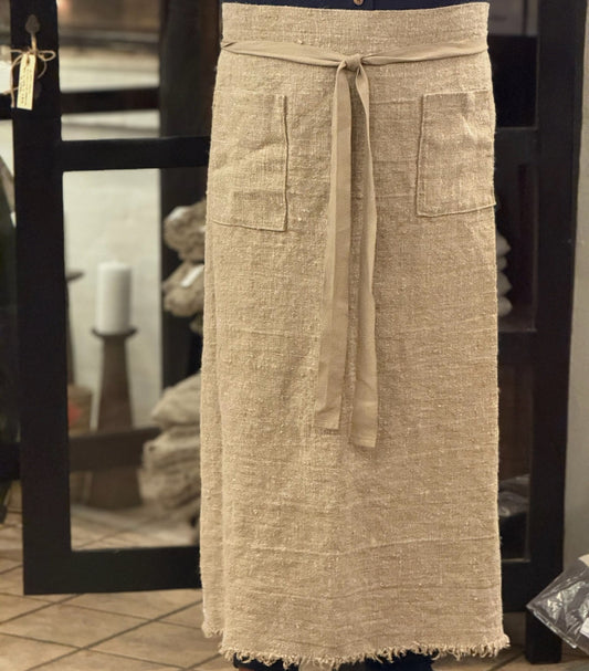 Forklæde i Kraftig kvalitet - 100% Hør - Natur