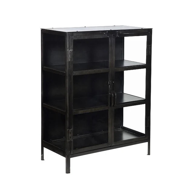 Metal Vitrine 100 cm - Sort