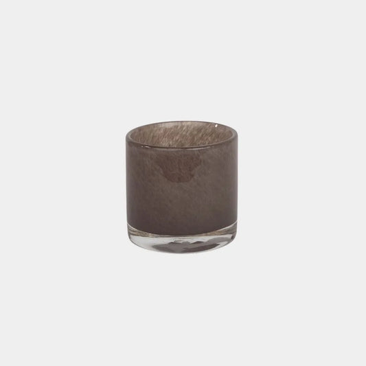 Nilla Fyrfadsstage - Brungrå - 8 cm