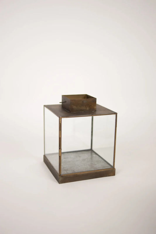 Kos Lanterne - Brun - L 20 x B 20 X H 26