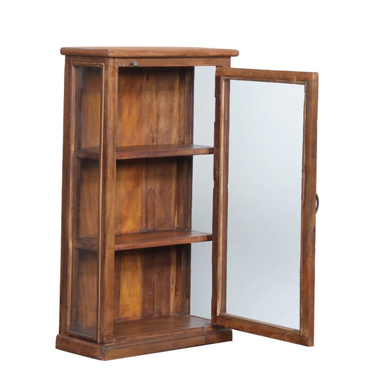 Vægskab - 47x21x82 cm - Naturlig træ