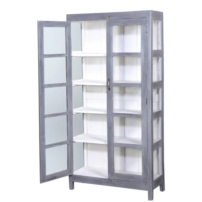 Display cabinet 92x38x183 cm - Grey