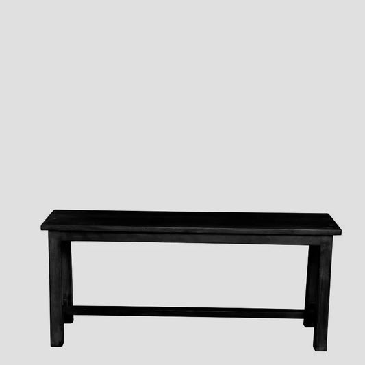 Bænk Sort  - 110x30x47 cm