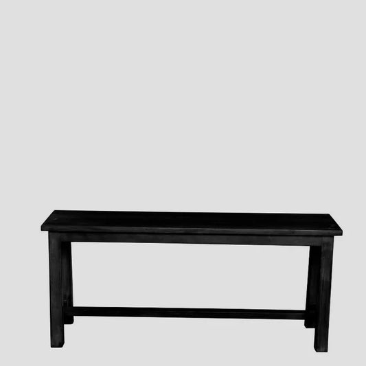Bænk Sort - 110x30x47 cm