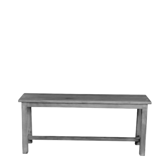 Bænk - Mørk grå - 110x30x47 cm