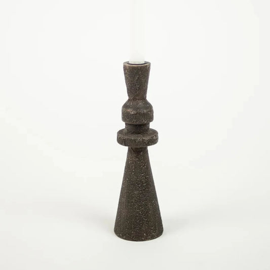 Lysestage I Træ -  26 cm