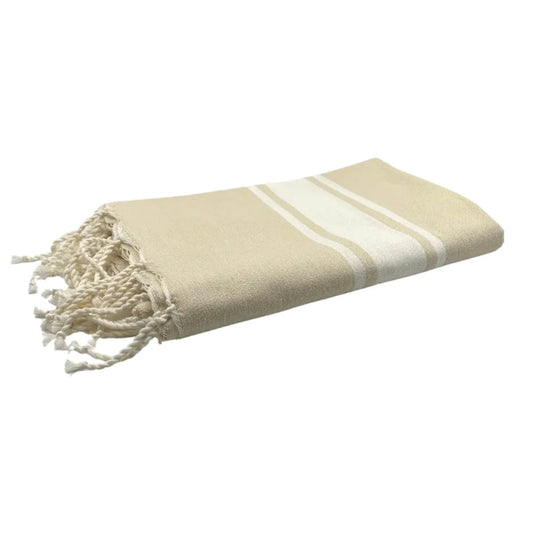 Hamam Håndklæde Beige/Hvid