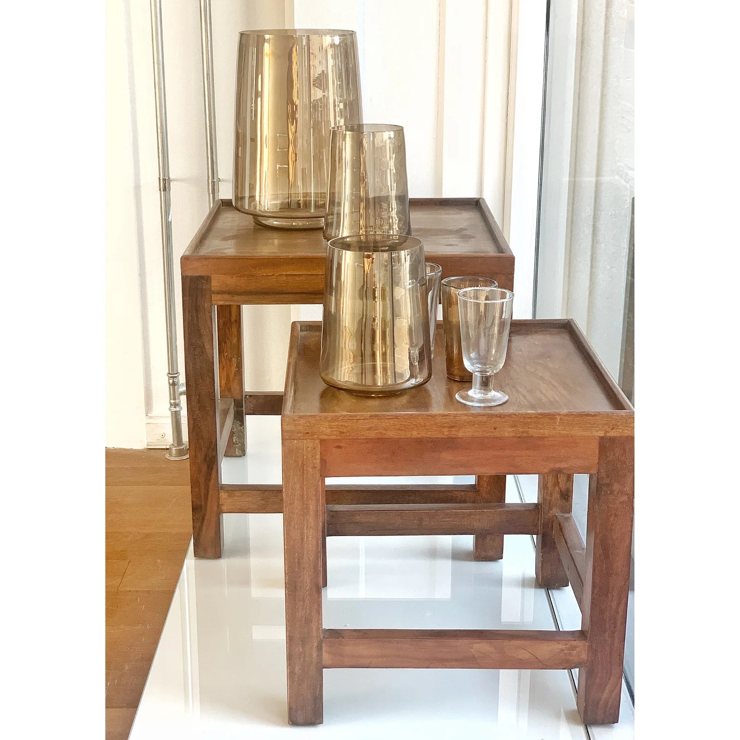 Sidebord/ sofabord - Brunt - 48 x 48 x 48 cm