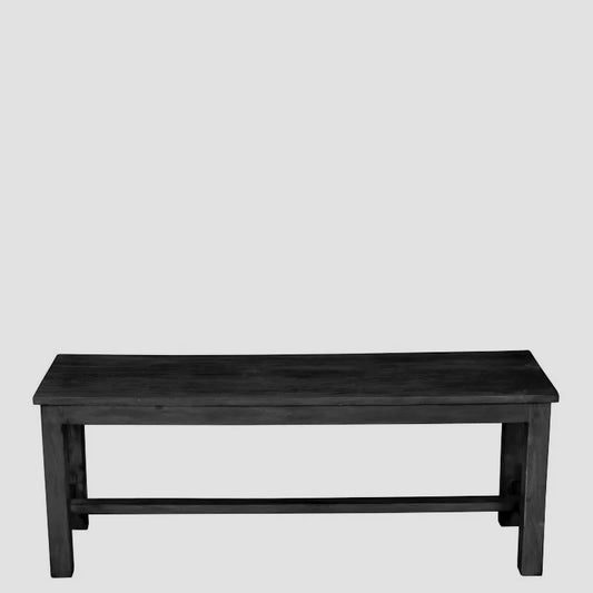 Bænk Sort - 130x30x47 cm
