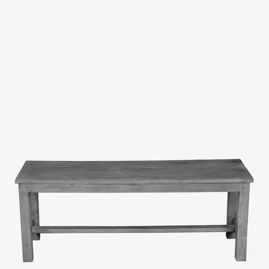 Stilfuld Mørkegrå Træbænk - 90x30x47 cm